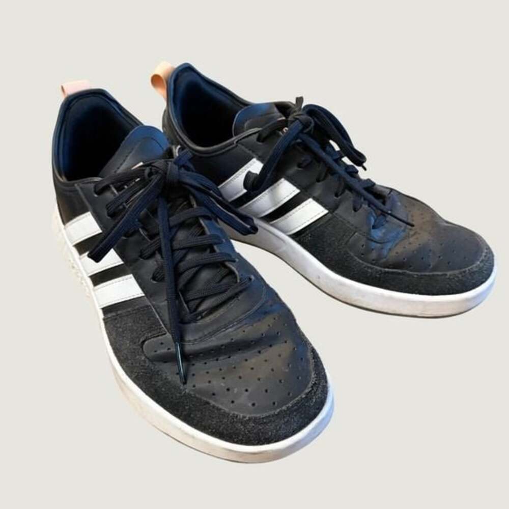 Adidas Court 80s Womens Sneakers‎ Black White Peach EE9833 Low Top Shoes Size 8